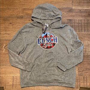 NWT Men’s Busch Latte Hoodie With Beer Pouch